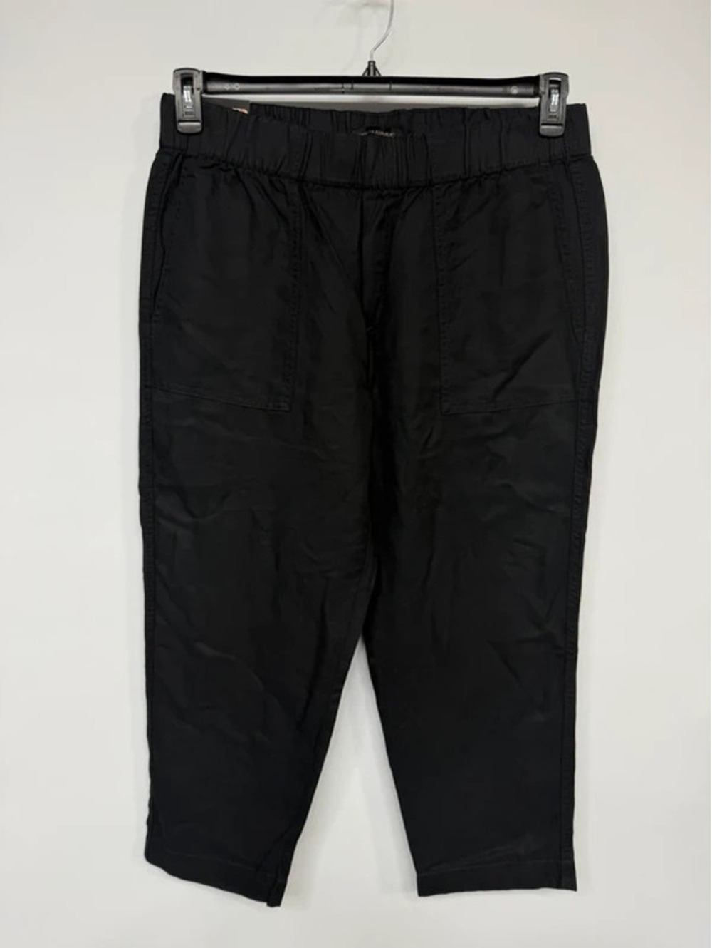 NWT Banana Republic Women’s Large Black Tapered Crop Pants Pull-On 25.5” Inseam